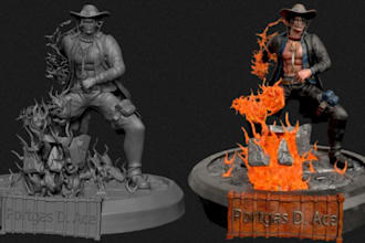 custom 3d anime figure 3d action figurine 3d miniatures and toys for 3d printing