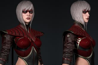 port 3d character for game,3d alien, myth 3d creature, cloth model,epic rig,nsfw