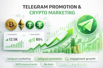 provide organic telegram promotion and crypto promotion for telegram marketing