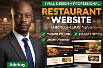 design a professional restaurant website with online ordering