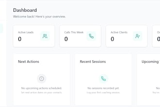 build a simple CRM for coaches to track clients and follow ups