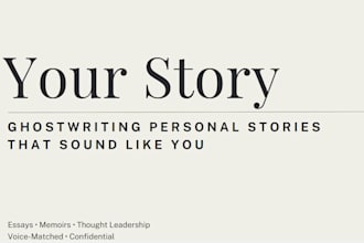 ghostwrite emotionally honest personal stories in your voice