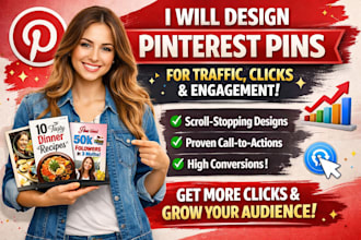 design pinterest pins optimized for traffic clicks and engagement, canva pin