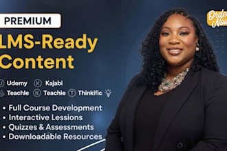 create professional online course content, curriculum and lessons