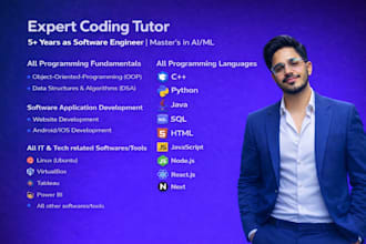 teach you programming concepts and coding in c, python, java, javascript web dev