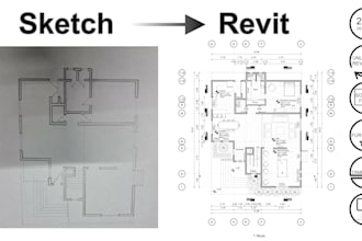 convert PDF, sketch, image or jpg to editable  revit file