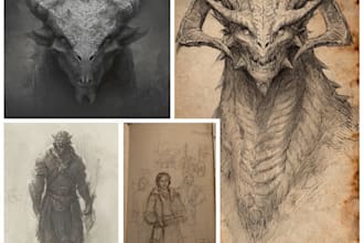 draw monster or creature illustration for you