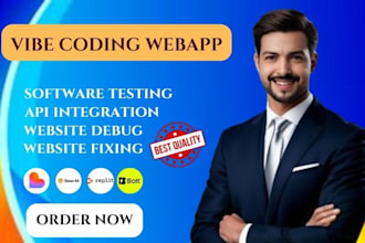 fix improve debug vibe coding web app with API integration software testing