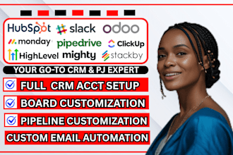 setup and customize hubspot crm odoo monday crm pipedrive clickup stackby crm