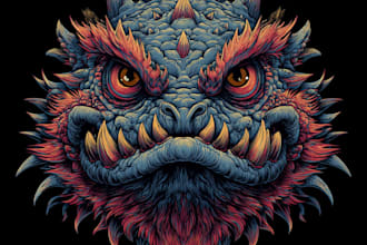 design custom anime monster t shirt artwork