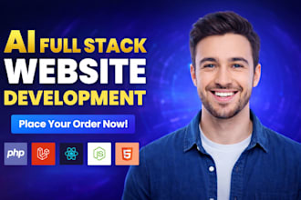 do ai full stack web app development front end back end full stack development