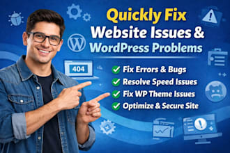 quickly troubleshoot or fix website issues bugs and wordpress problems