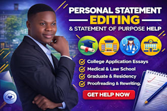 copy edit proofread your medical personal statement or statement of purpose