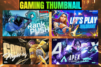 design catchy youtube gaming thumbnail