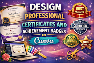 design professional certificates and achievement badges in canva, award design