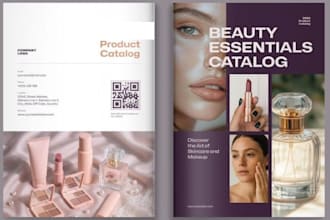 design product catalog,  medspa brochure for cosmetic, beauty skincare brands