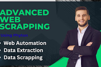 do phython web scraping, data scraping from any websites
