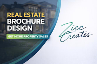 design a professional real estate brochure and property listing flyer