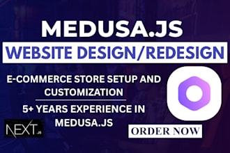 create a custom headless ecommerce store with medusa js next js website