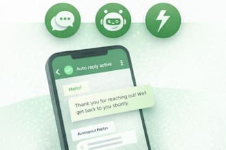 set up whatsapp business autoreply, greeting,quick responses