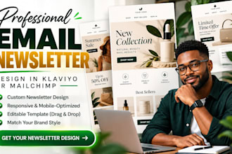 design responsive klaviyo and mailchimp email newsletters
