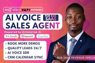 build an ai sdr voice sales agent for b2b saas demo booking, vapi n8n automation