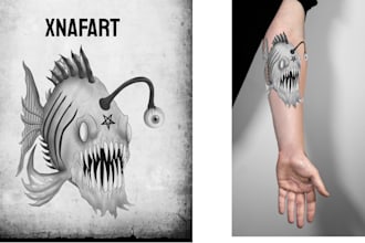 create an dark custom tattoo for you