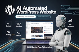build ai automated wordpress website with auto blog and auto news