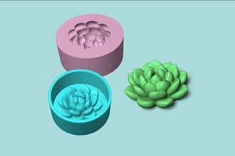 design silicon mold  resin design 3d printable mold for 3d printing cad model