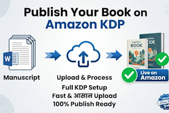 professionally publish and upload your book on amazon KDP