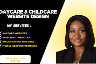 design a professional daycare or childcare website for your business