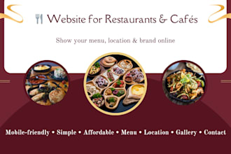design a modern static website for restaurant or cafe