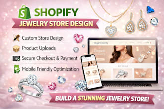 design jewelry website jewelry shopify store watch, ring fashion shopify store