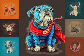create custom super hero pet portrait
