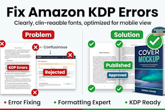 fix amazon KDP errors and make your book publish ready