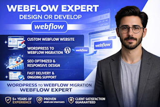design or develop webflow website wordpress to webflow migration webflow expert