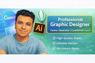 graphic design virtual assistant canva, adobe illustrator