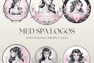 design unique med spa, feminine, therapy or pool spa logo