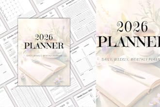 do german 2026 canva digital planner template for etsy  printable PDF