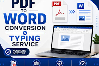 convert PDF to word and provide typing services