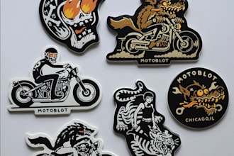 design custom vintage motor bike logo