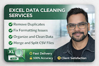 clean and format excel or csv data