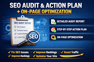 create an SEO audit report shopify audit on page optimization shopify cro