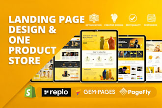 design a high converting shopify landing page with pagefly replo gempages