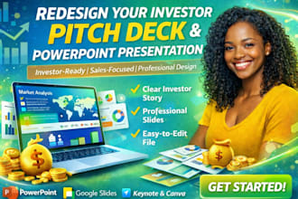 redesign presentation investor pitch deck polish sales powerpoint presentation