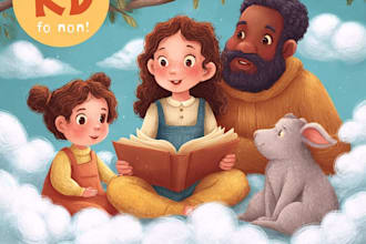 design children story book, child book illustration, picture book illustration
