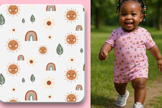 design cute seamless patterns for baby fabric and textile