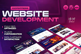 create wordpress website design and provide full website development