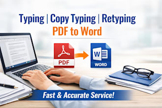 do accurate typing and retyping from PDF, image, or text