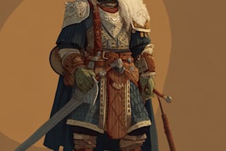 draw original dnd or rpg character art mpas party for you